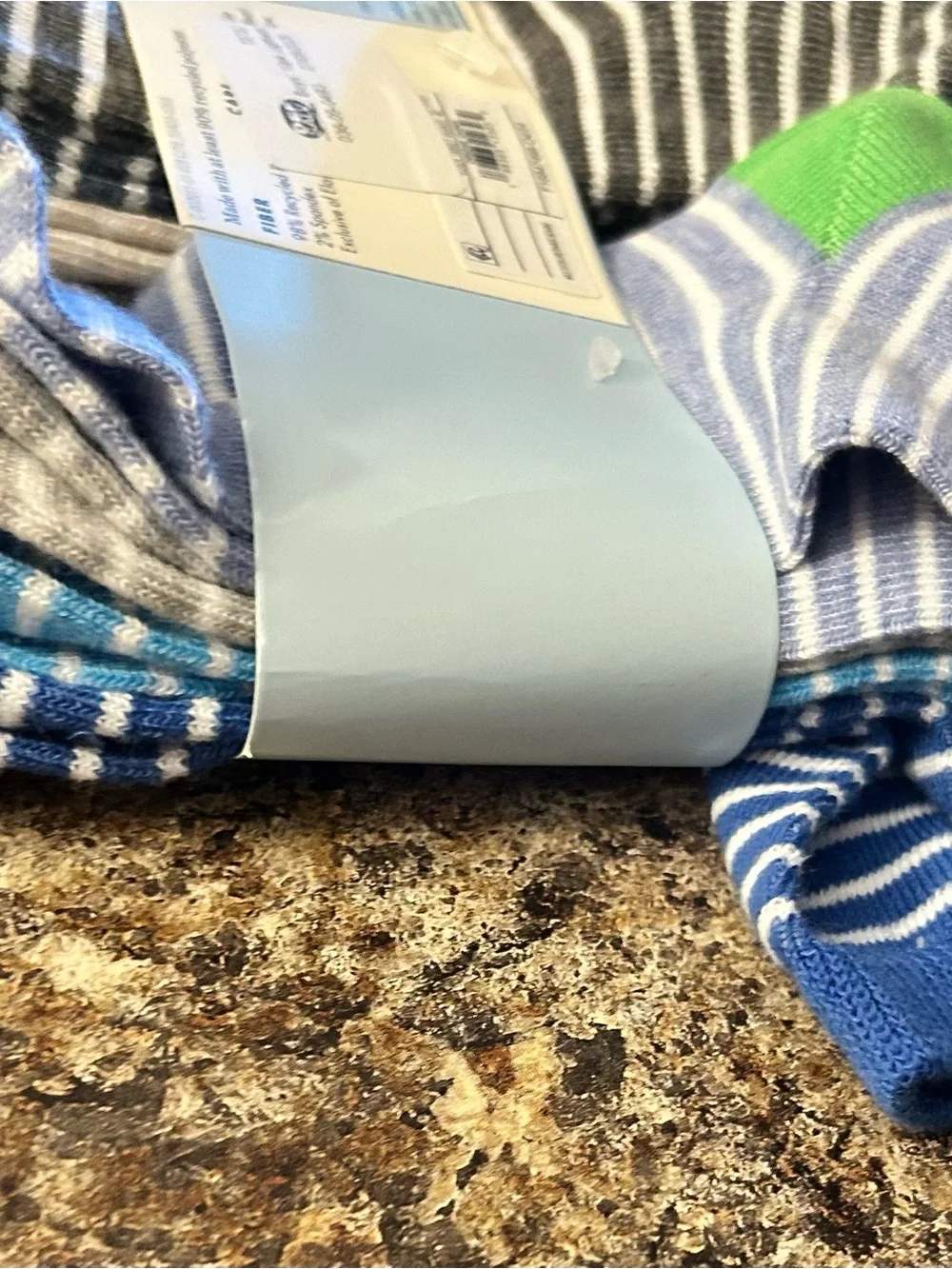 Boys' 9pk Lightweight Striped Ankle Socks - Cat & Jack L (3-10) New